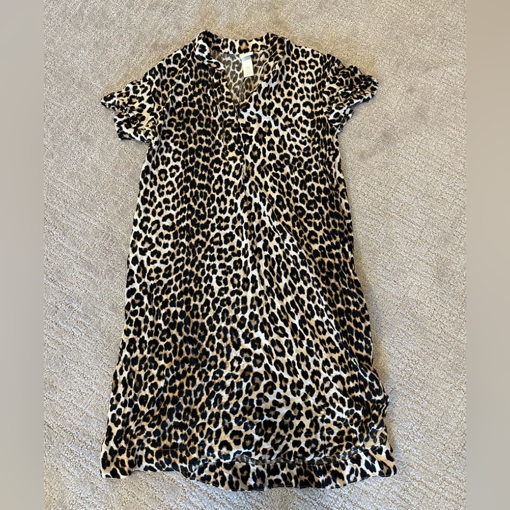 H&M cheetah print shirt dress